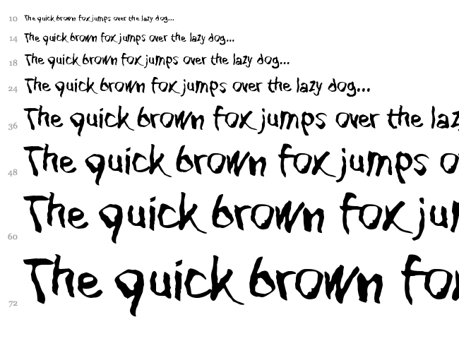 Blank Eye font waterfall